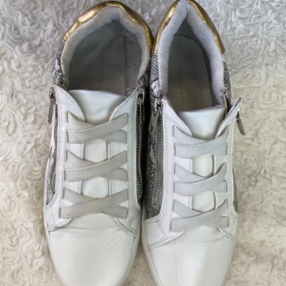 Report Logan Sneakers Snakeskin Metallic Gold women’s size 9 Zippered - Picture 7 of 8